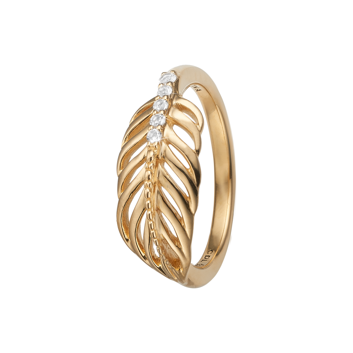 Køb Christina Collect Ring - Feather, forgyldt sølv - Modelnr: 800-2.15.B hos Guldsmed Smeds