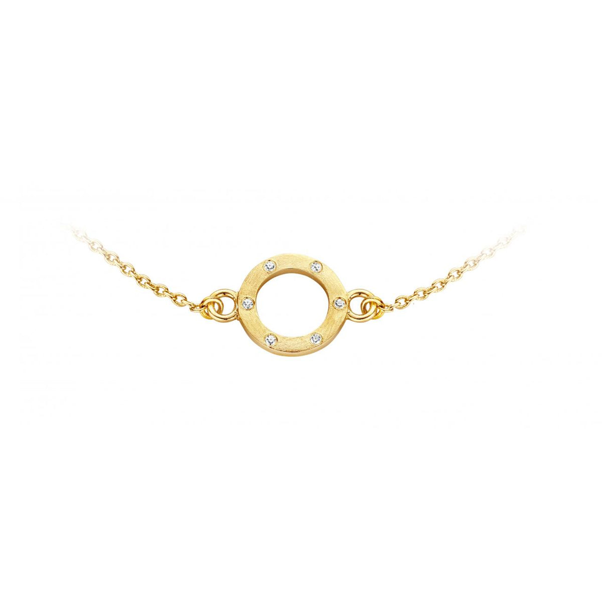 Køb SPIRIT ICONS - WHEEL , ARMBÅND I FORGYLDT SØLV MED ZIRKON - MODEL: 20092 hos Guldsmed Smeds