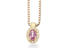 Køb Scrouples -14 kt. guld vedhæng, roset pink safir m. 0,07 w/si brillant - Model nr.: 211575 hos Guldsmed Smeds