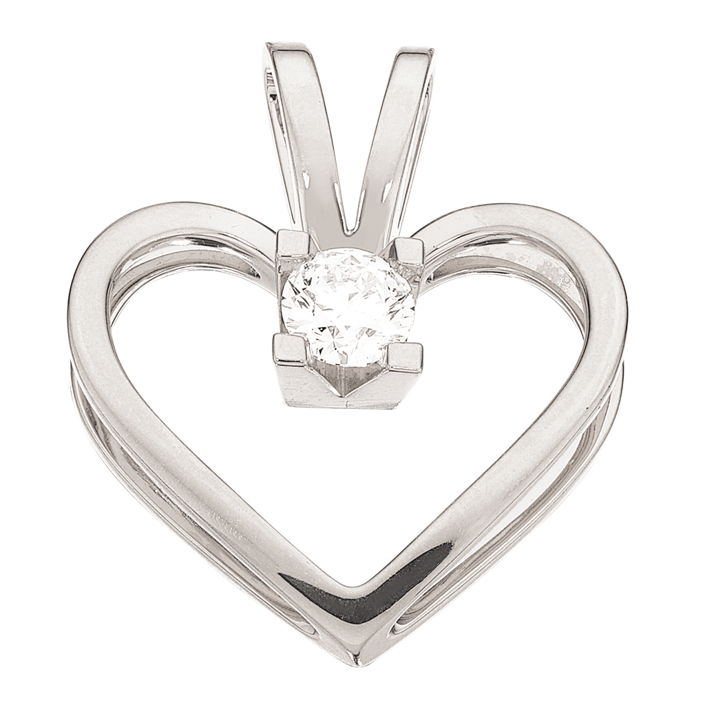 Køb Scrouples - Kleopatra diamant hjerte vedhæng med 0,35ct w/si 14 kt. hvidguld - Modelnr.: 2126,35 hos Guldsmed Smeds