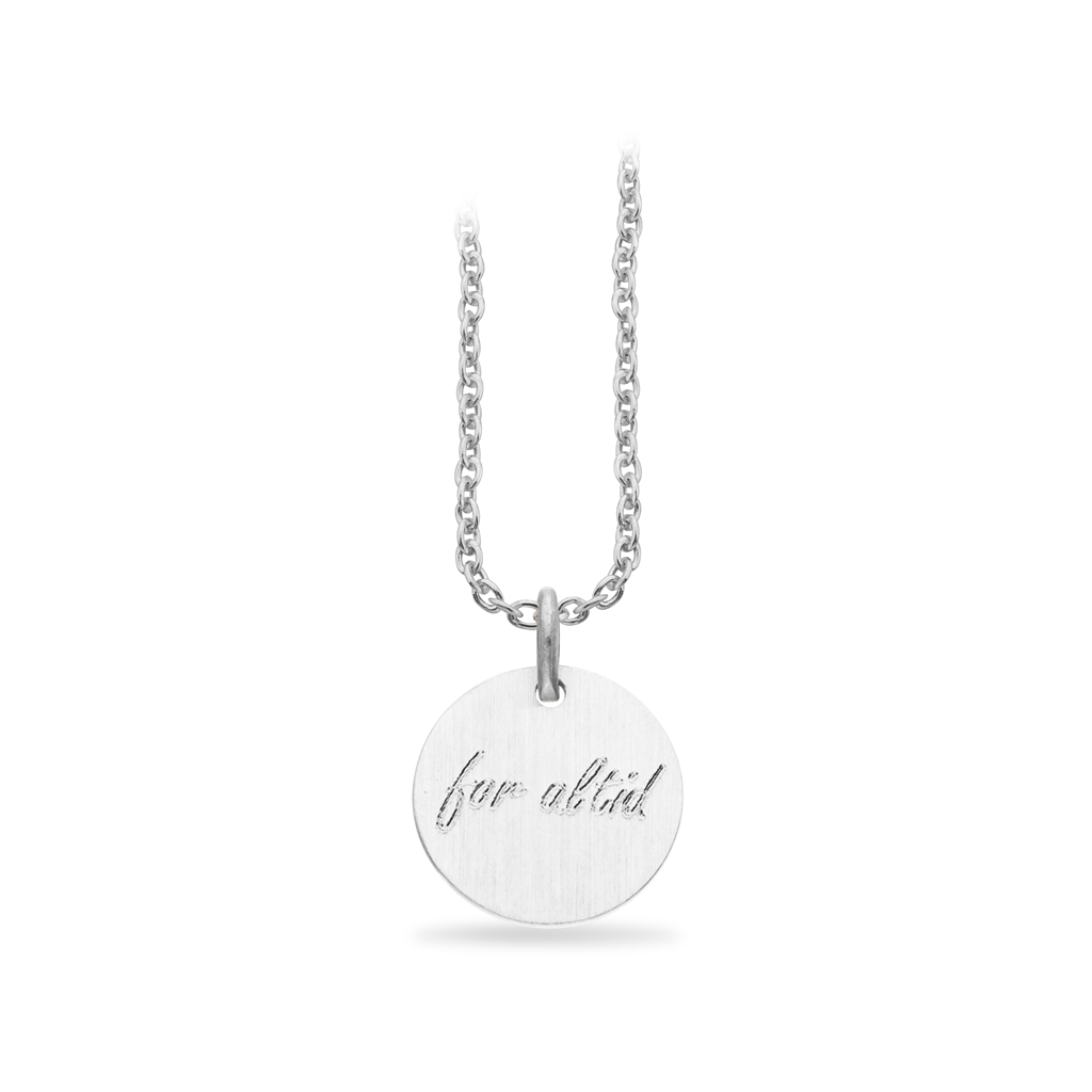 Scrouples - Sølv #TAGME halskæde, "FOR ALTID" 13 mm - Model: 224642-FORALTID
