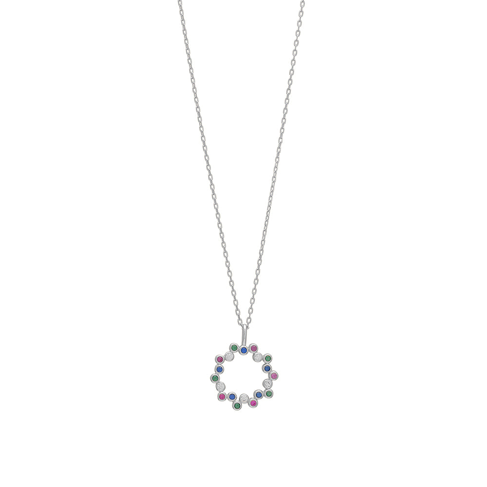 Køb JOANLI - Rhd. 15 mm sølvvedh. m. multi cz - EBRUNOR - Modelnr.: 245 130 hos Guldsmed Smeds