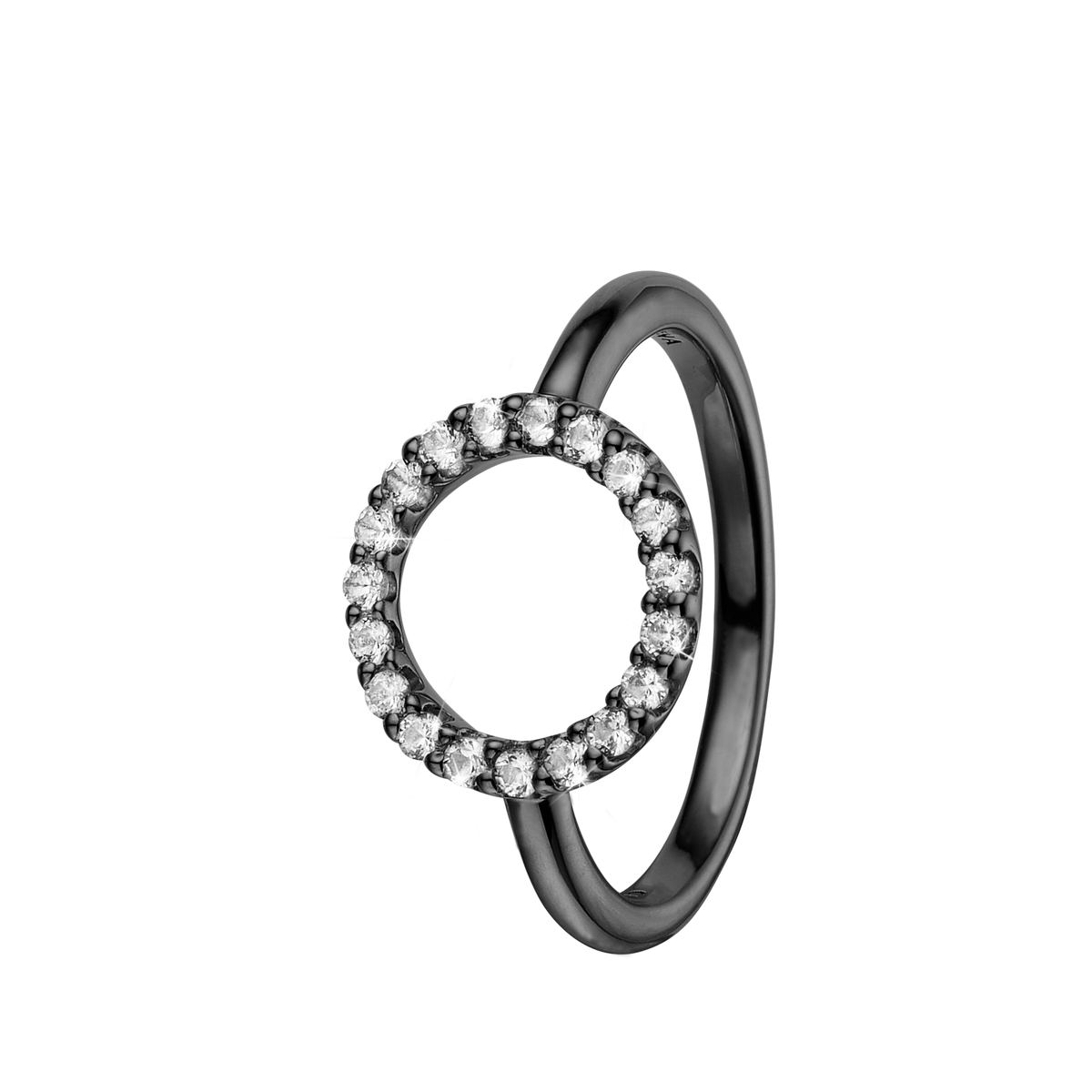 Køb Christina Collect Ring - Topaz Circle, Sort rhodineret sølv - Modelnr.: 3.20.D hos Guldsmed Smeds