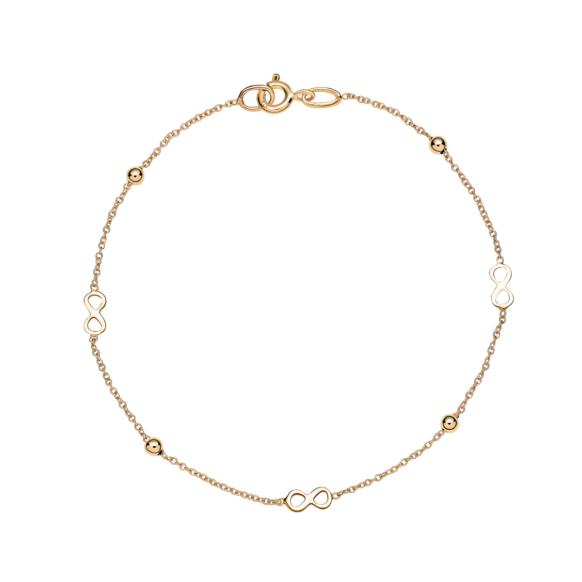 Køb Lund Copenhagen - 9 kt. Guld armbånd med kugle og uendelighedstegn, 18,5 cm - Model: 3011124 hos Guldsmed Smeds