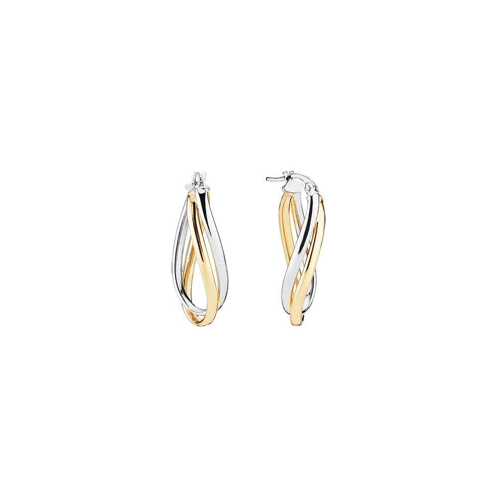 Køb Lund Copenhagen - 8 kt. oval 2 farvet guld creol - Model: 3091057 hos Guldsmed Smeds