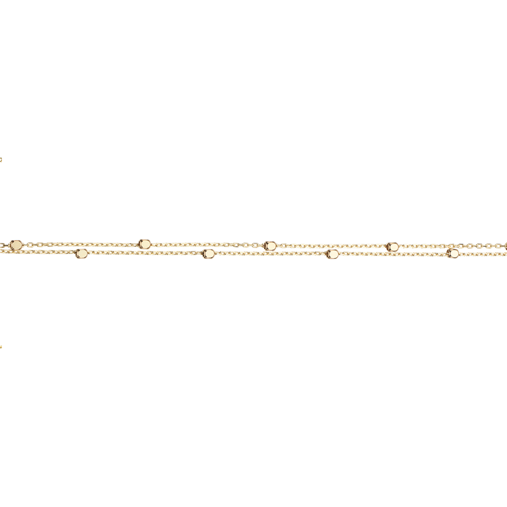 Køb Scrouples - Armbånd 8 kt. dobbelt m. facetterede kugler - Model nr.: 33523,18 hos Guldsmed Smeds