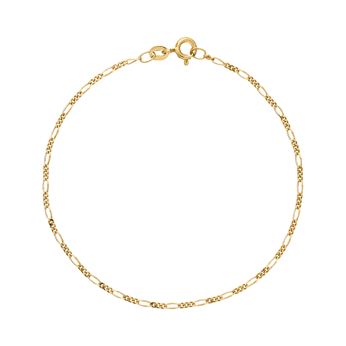 Lund Copenhagen Armbånd figaro 18,5 cm i 8 kt. guld – model 3615518