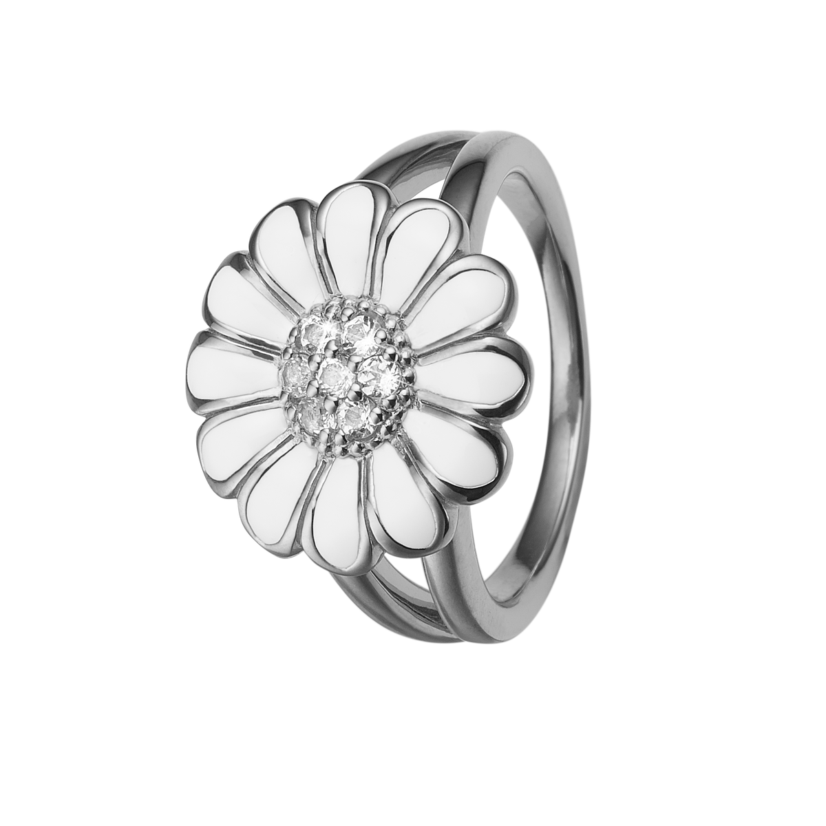 Køb Christina Collect Ring - Topaz big white marguerit, Sølv - Modelnr.: 4.6.A hos Guldsmed Smeds