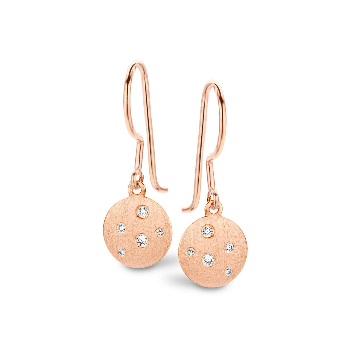 Køb SPIRIT ICONS - STARDUST , ØREHÆNGER I ROSA FORGYLDT SØLV MED ZIRKON - MODEL: 40684 hos Guldsmed Smeds