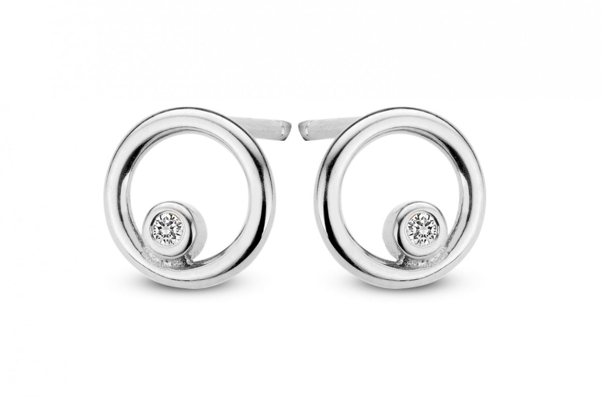 Køb SPIRIT ICONS - INFINITY , ØRESTIK I SØLV MED ZIRKON - MODEL: 40791 hos Guldsmed Smeds