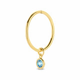 Spirit Icons - Vedhæng til hoops - 14 kt. guld med blå topas - Model: 64096