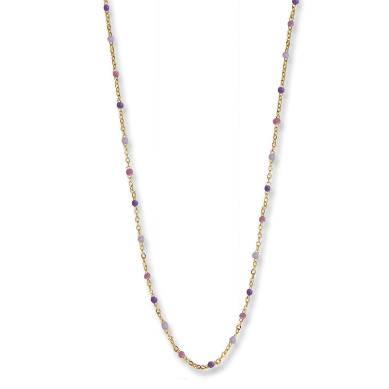 Jeberg Jewellery - Forgyldt LAVENDER halskæde - Model: 4630-42-G