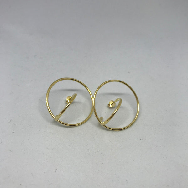 Køb Aagaard - Forgyldt Creol/stik m/31mm ring - Modelnr.: 5001241 hos Guldsmed Smeds