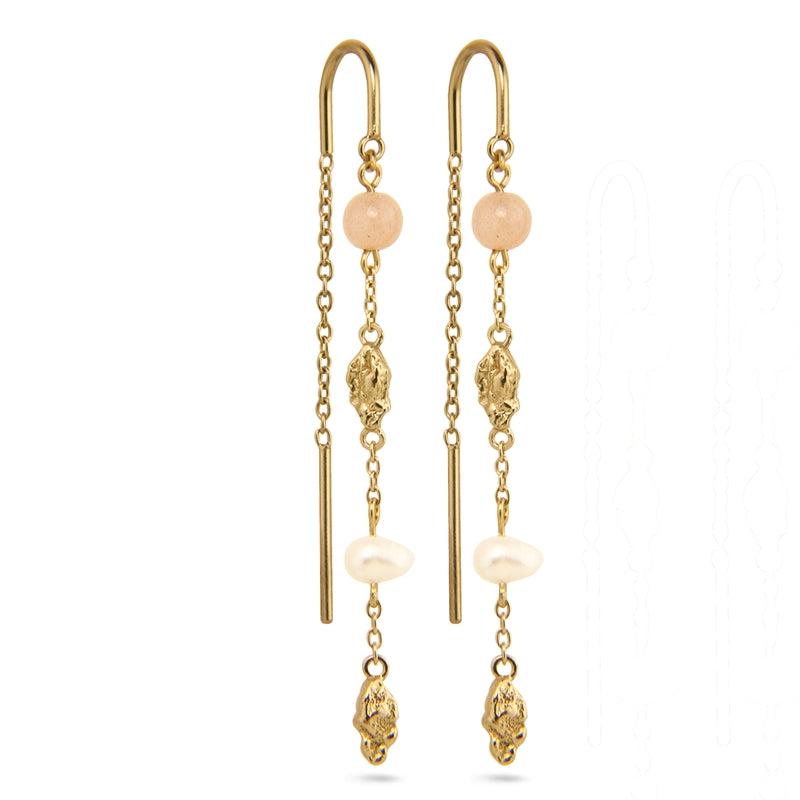 Jeberg Jewellery - Forgyldt "I AM GOLD" perle ørering - Model: 51000