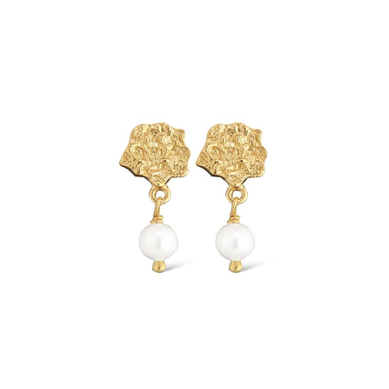 Jeberg Jewellery - Forgyldt "I AM GOLD" mini barok ørering - Model: 51950
