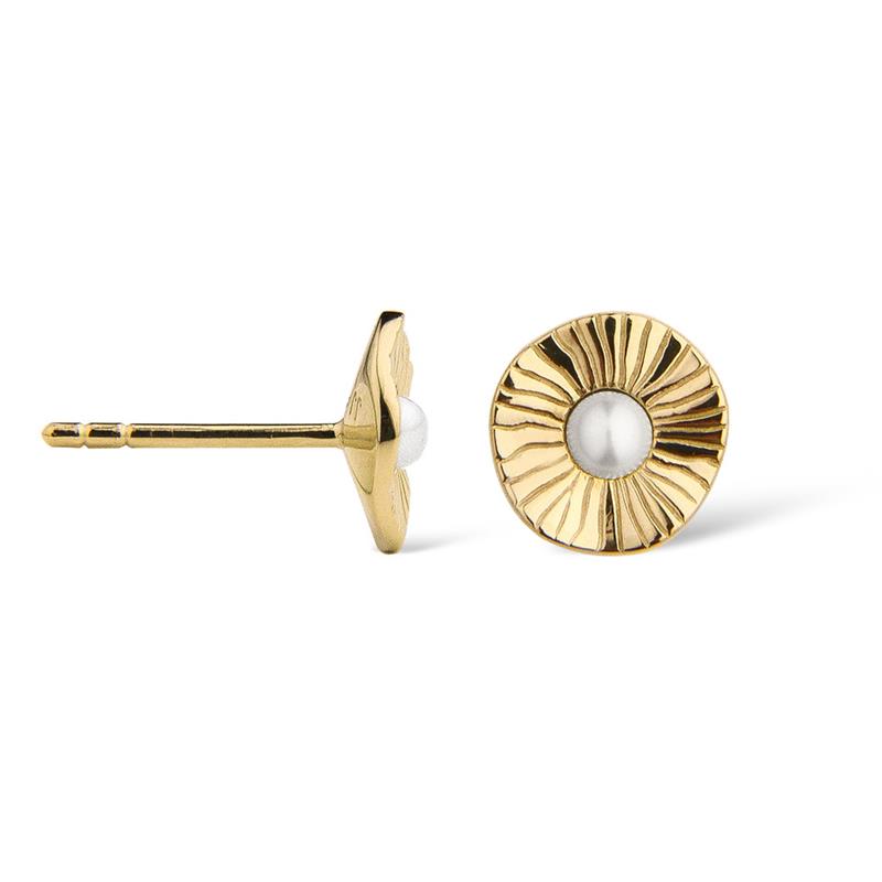 Jeberg Jewellery - Forgyldt - Sand dune perle ørestikker - Model: 52020