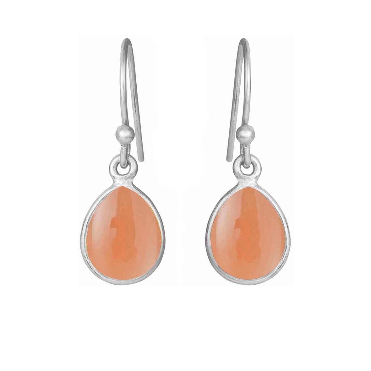 Køb Susanne Friis Bjørner - Ørehænger sølv m. 8x10mm peach månesten - Modelnr.: SFB-5249-1-124 hos Guldsmed Smeds