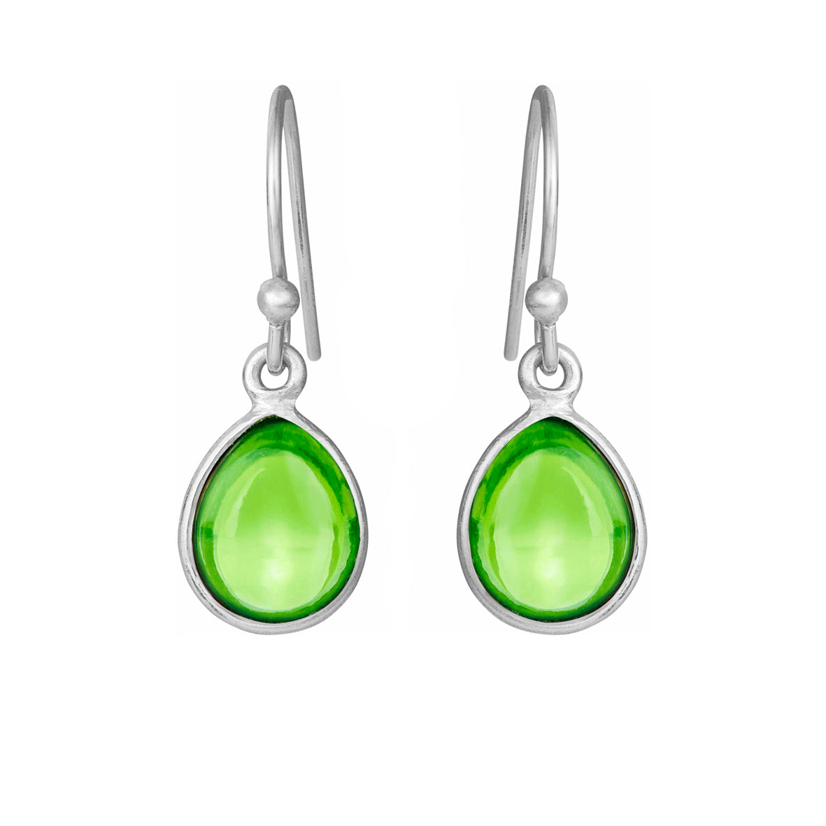 Køb Susanne Friis Bjørner - Sølv - Øreh. m. imiteret peridot - Modelnr.: SFB-5249-1-200 hos Guldsmed Smeds
