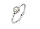 Spirit Icons - Euphoria, ring i sølv med ferskvandperle og zirkoner - Model: 53551