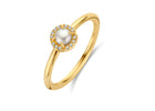 Spirit Icons - Euphoria, ring i forgyldt sølv med ferskvandperle og zirkoner - Model: 53552