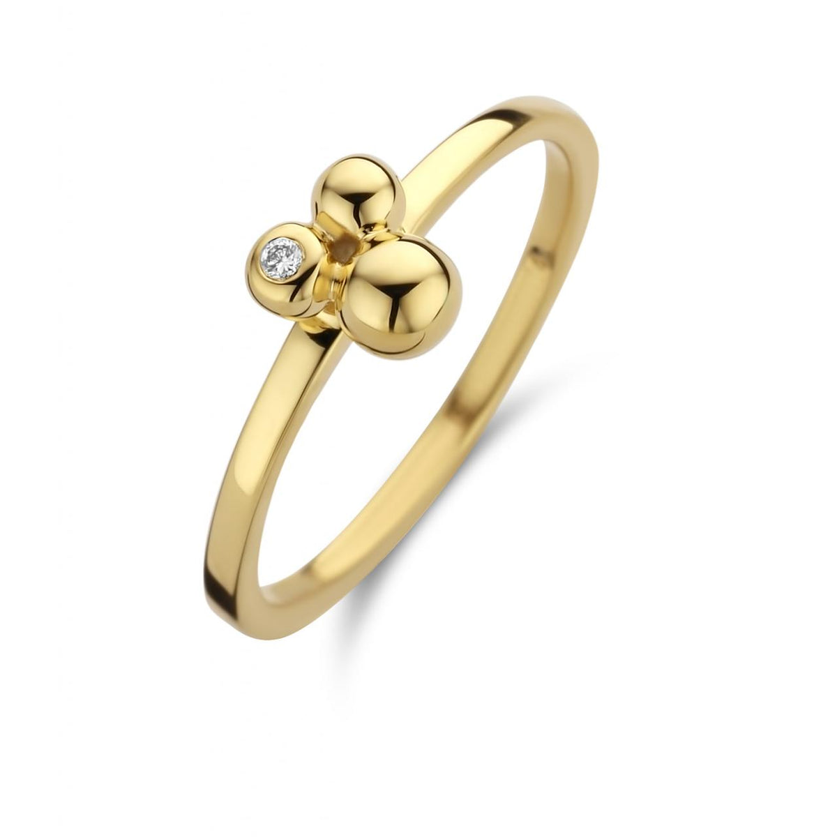 Køb Spirit Icons - 14 kt. guldring med diamant, 0,01ct w/si - Model: 54156 hos Guldsmed Smeds