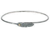 Køb Heiring - Fjer armring med 0.02W/Vs brill - Oxyd. - Model: HE-29-7-77BR/OX hos Guldsmed Smeds