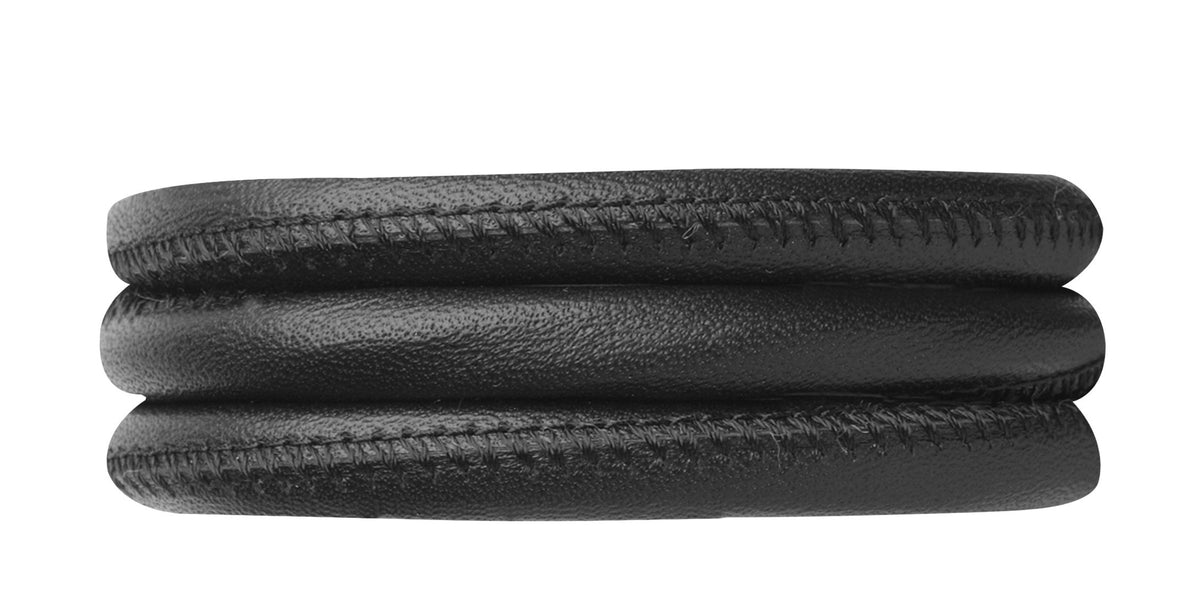 Køb Christina læderarmbånd - dobbelt, kalveskind, sort - Modelnr.: 601-70black hos Guldsmed Smeds
