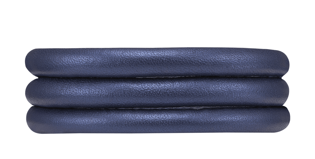 Køb Christina læderarmbånd - dobbelt, kalveskind, blå - Modelnr.: 601-70blue hos Guldsmed Smeds