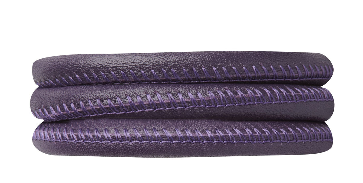 Køb Christina læderarmbånd - dobbelt, kalveskind, purp - Modelnr.: 601-70purple hos Guldsmed Smeds