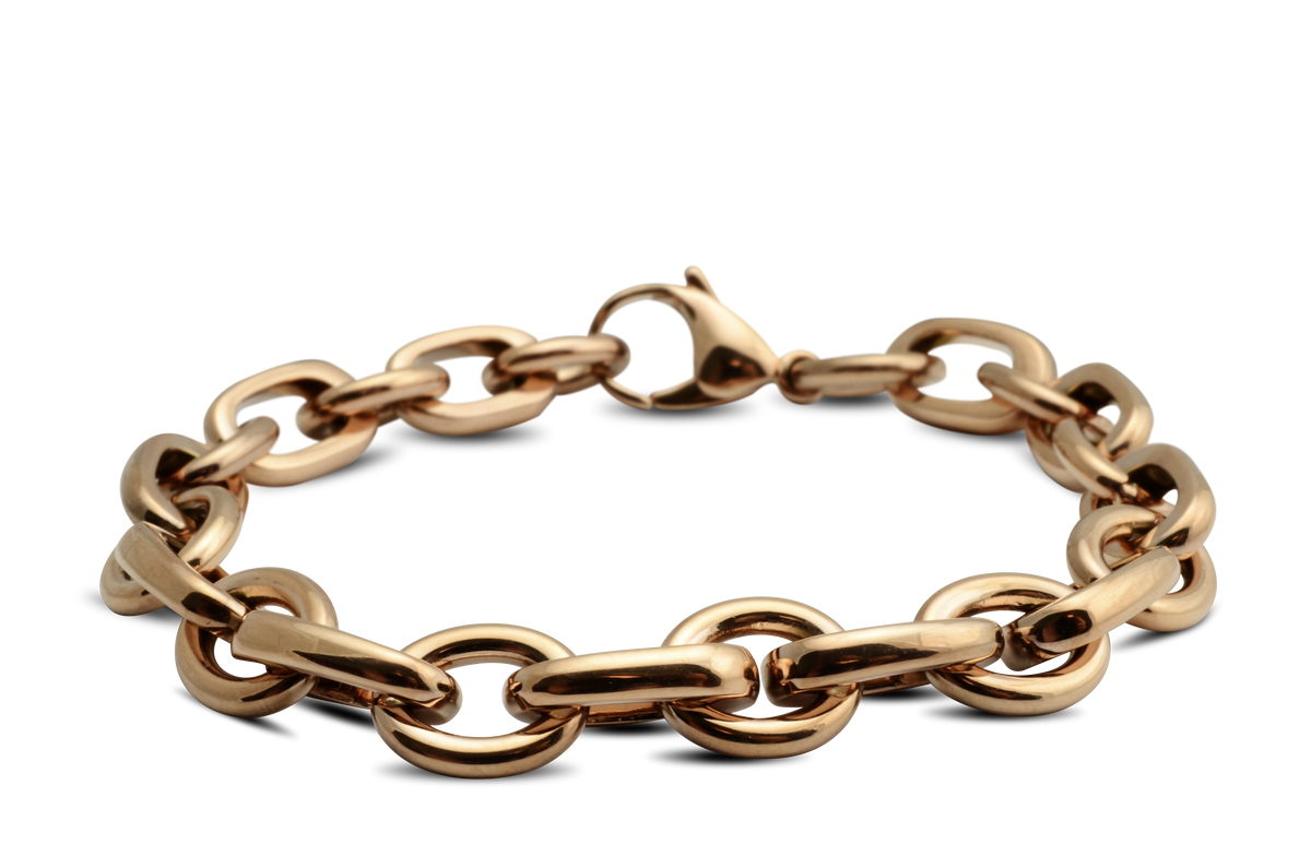 Køb Christina jewelry & watches - Rosa forgyldt stål link armbånd til charms, 23 links + lås - Modelnr.: hos Guldsmed Smeds