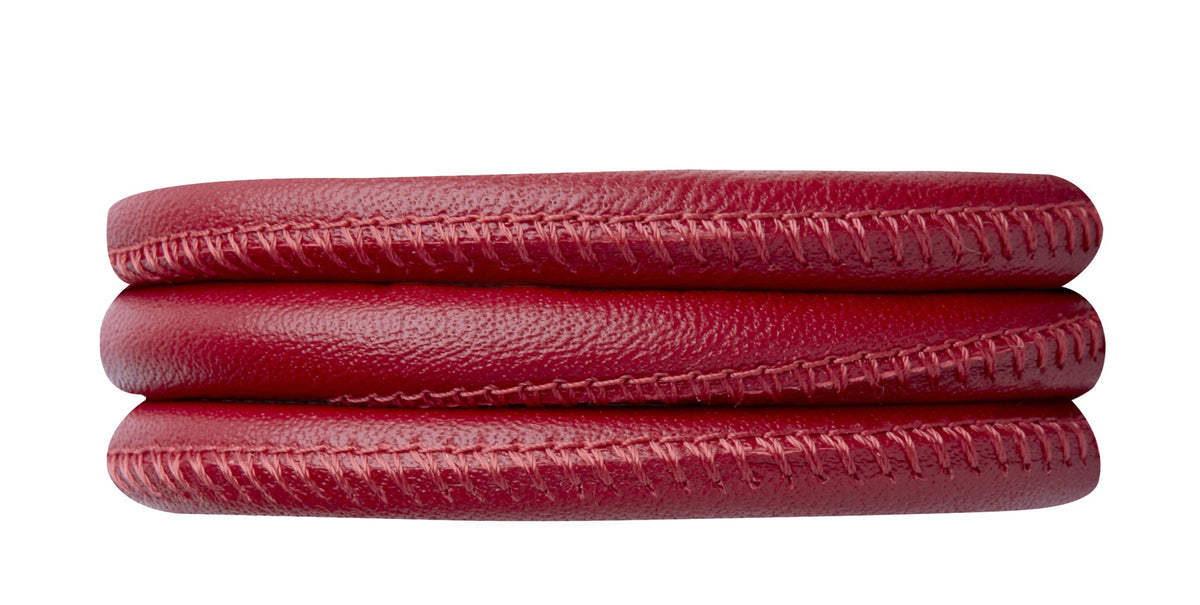 Køb Christina læderarmbånd - dobbelt, kalveskind, rød - Modelnr.: 601-70red hos Guldsmed Smeds