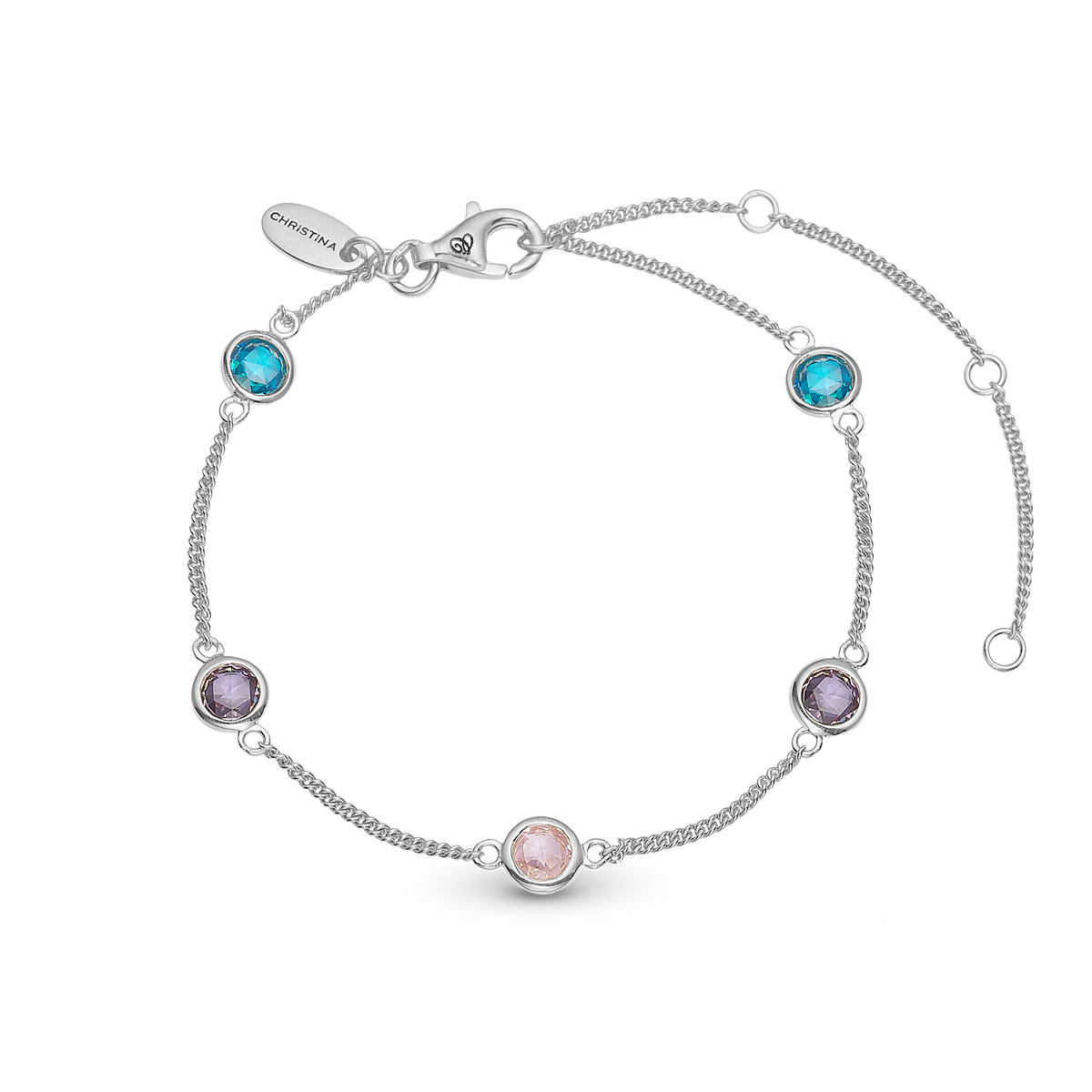 Christina Colorful Champagne armbånd i sølv – model 610-S41