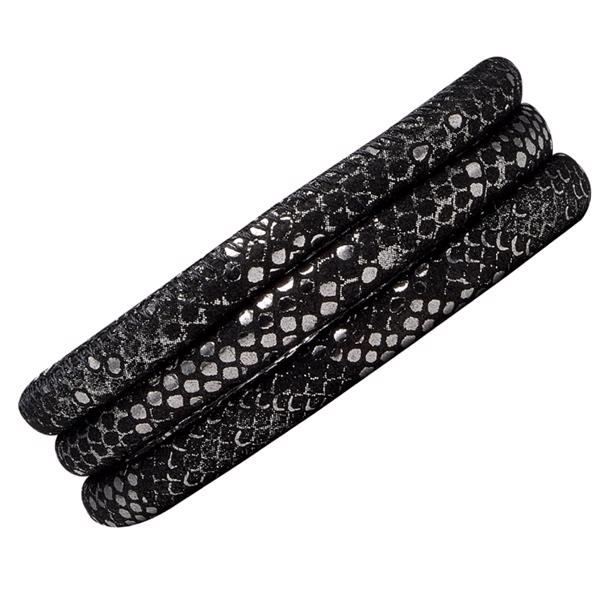 Køb Christina Jewelry & Watches - Cord 4 mm leather for 623-charms - Model: 601-4-70silverblack hos Guldsmed Smeds