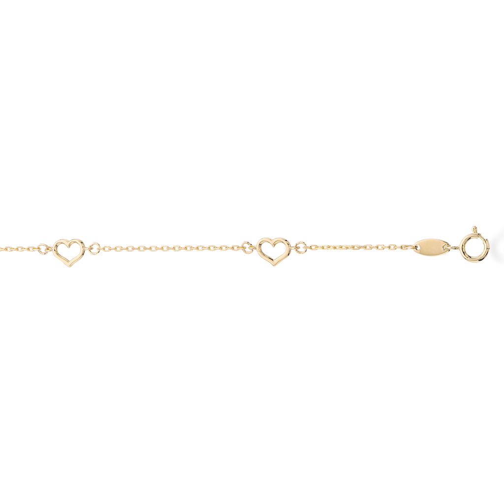 Køb Scrouples - 8 kt. guld armbånd, med små hjerter - Model nr.: 601873 hos Guldsmed Smeds