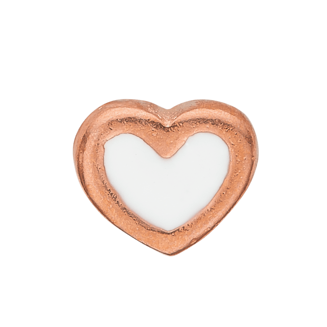 Køb Christina jewelry & watches - Collect White Enamel Heart rose gold pl - Modelnr.: 603-R3 hos Guldsmed Smeds
