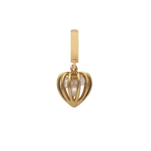 Køb Christina Jewelry & Watches - Pearl Heart Cage gold - Modelnr: 610-G03PEARL hos Guldsmed Smeds