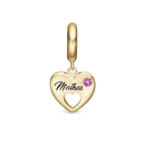 Christina Jewelry - Charm, forgyldt til læderarmbånd 6 mm "Mother" - Model: 610-G115