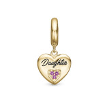 Christina Jewelry - Charm, forgyldt til læderarmbånd 6 mm "Daughter" - Model: 610-G116