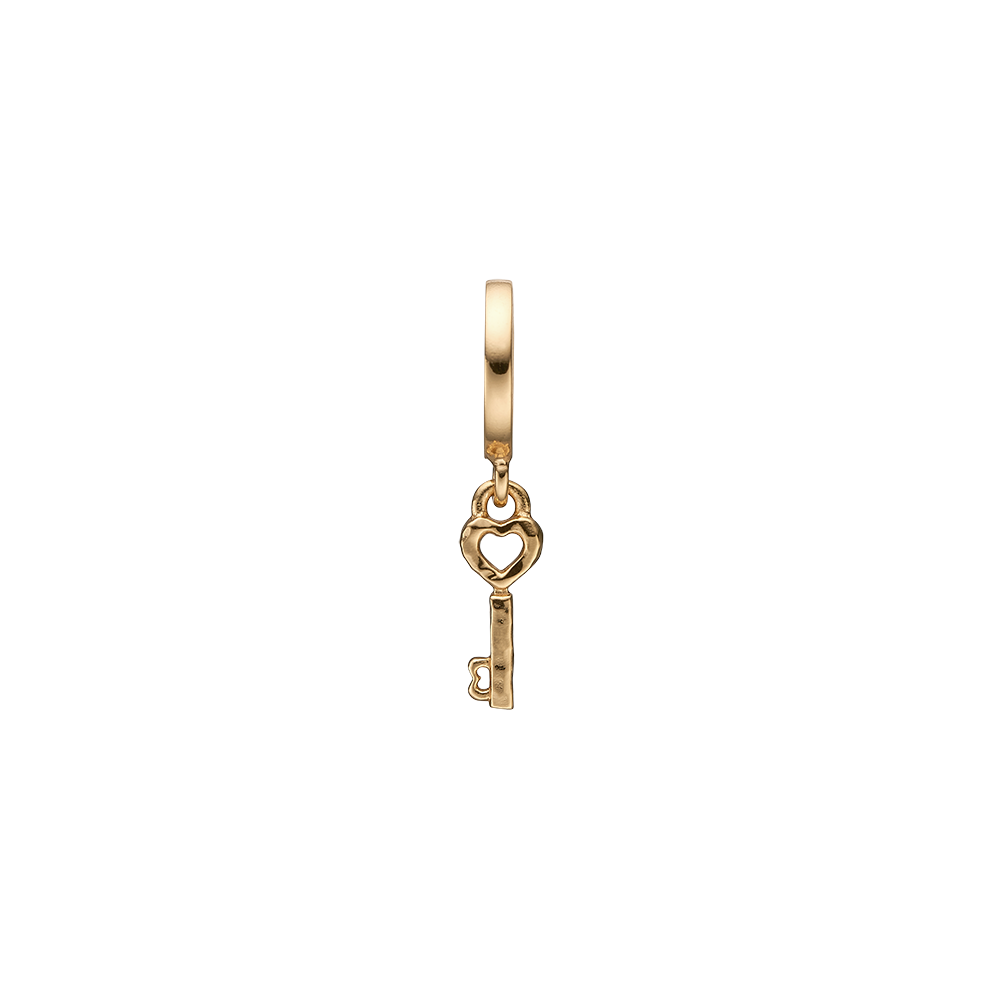 Køb Christina Jewelry & Watches - Charm, Key to my Heart, gold plated sølv - Modelnr.: 610-G19 hos Guldsmed Smeds