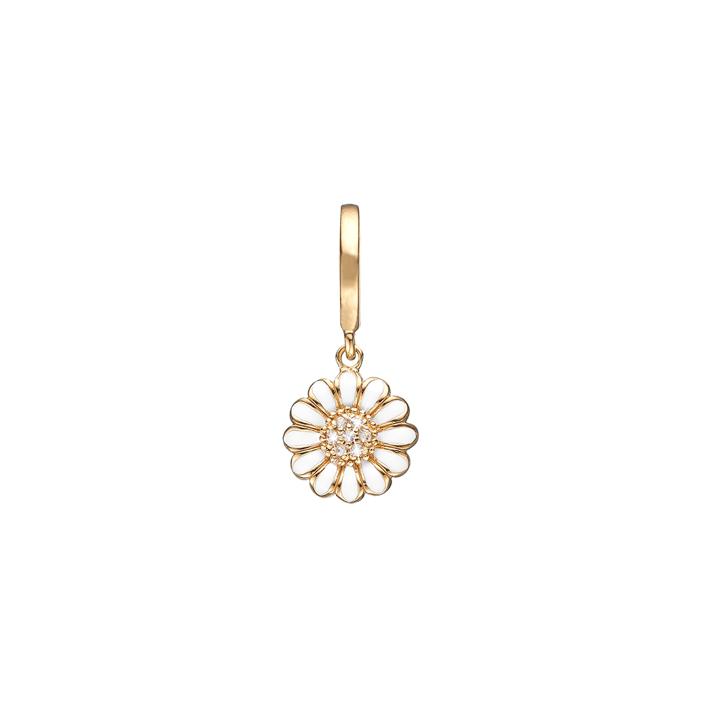 Køb Christina jewelry & watches - White Marguerite Hanger, gold plated silver - Modelnr.: 610-G68white hos Guldsmed Smeds