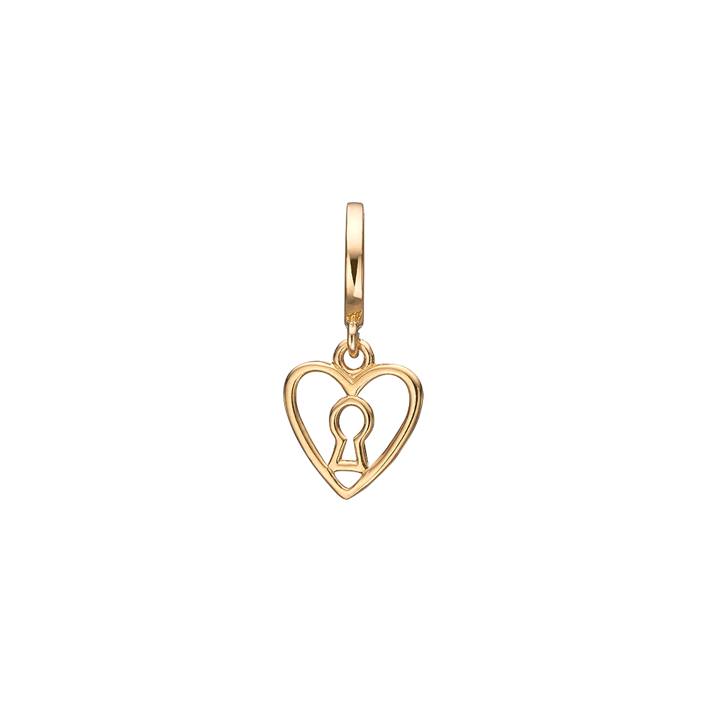 Køb Christina Jewelry & Watches - Charm, Keyhole Love, forgyldt sølv - Modelnr.: 610-G75 hos Guldsmed Smeds