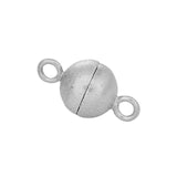 Siersbol - Rhod. Sølv magnet perlelås 8mm m. dia cut - Model: 617 002