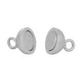 Siersbol - Rhod. Sølv magnet perlelås 8mm m. dia cut - Model: 617 002