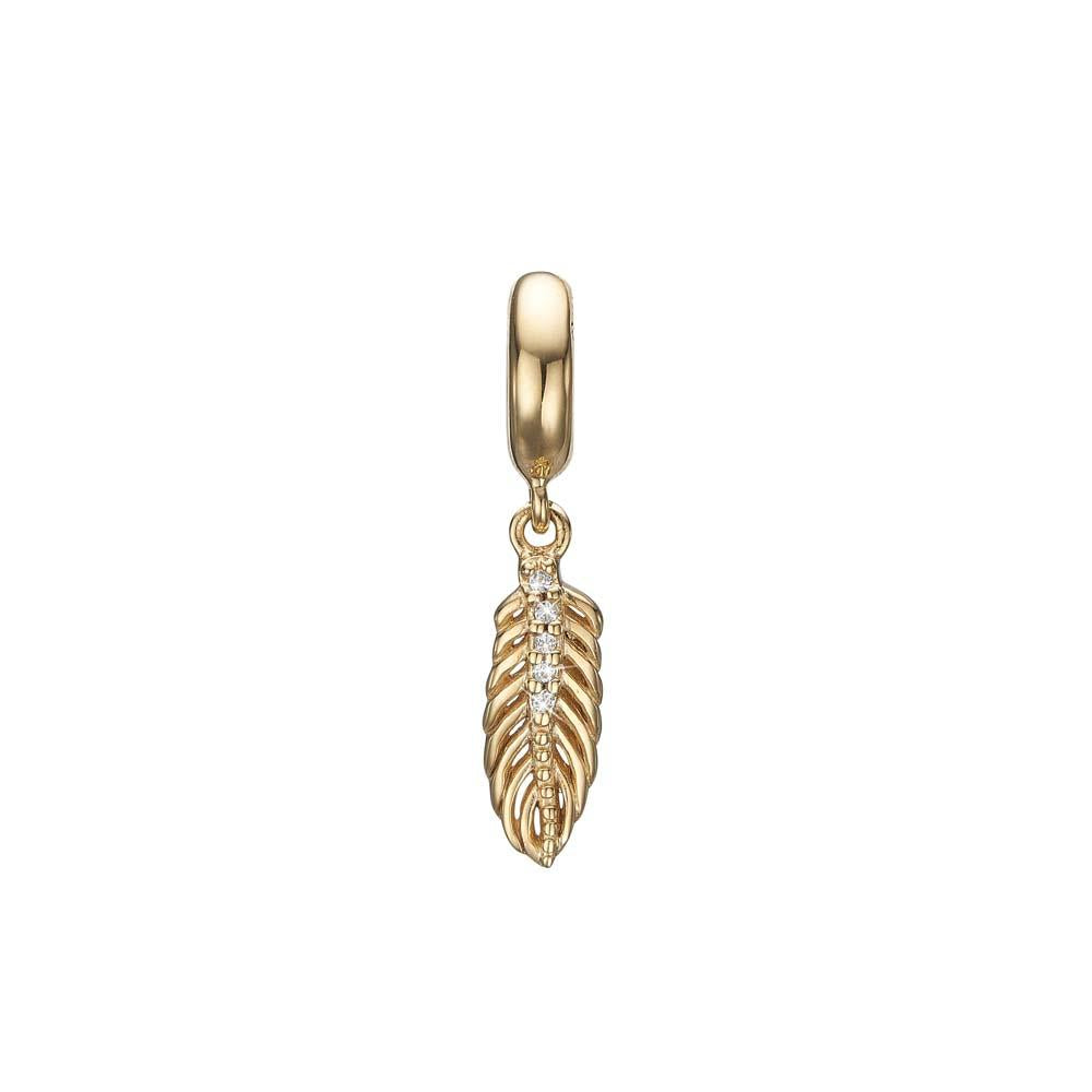 Køb Christina jewelry & watches - Topaz Feather, gold plated silver - Modelnr.: 623-G115 hos Guldsmed Smeds