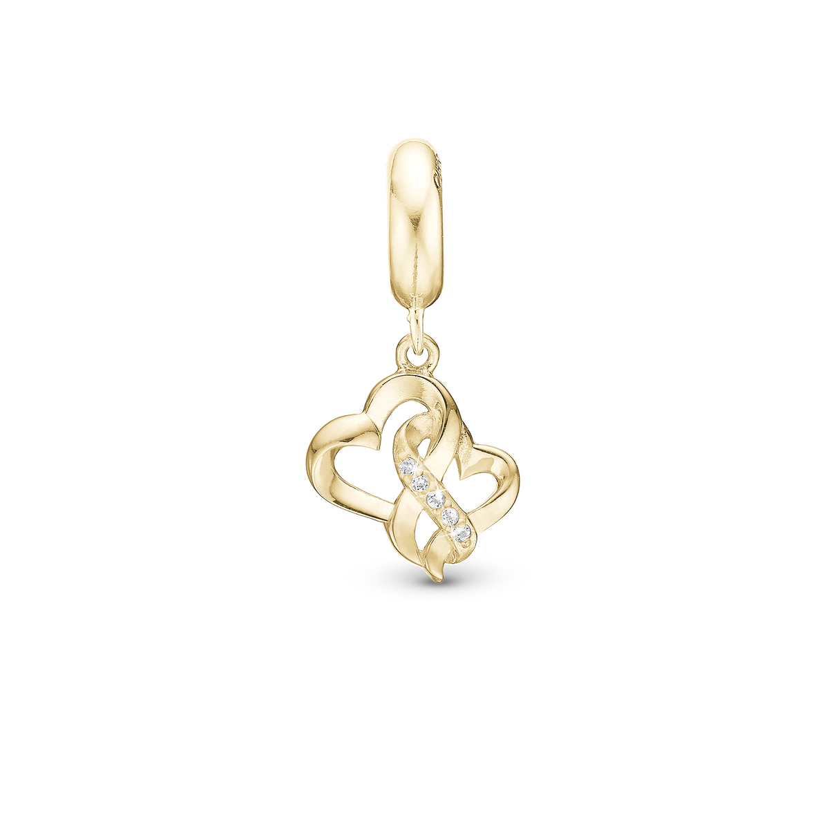 Christina Mother Child True Love hænger-charm 4 mm i forgyldt sølv – model 623-G285