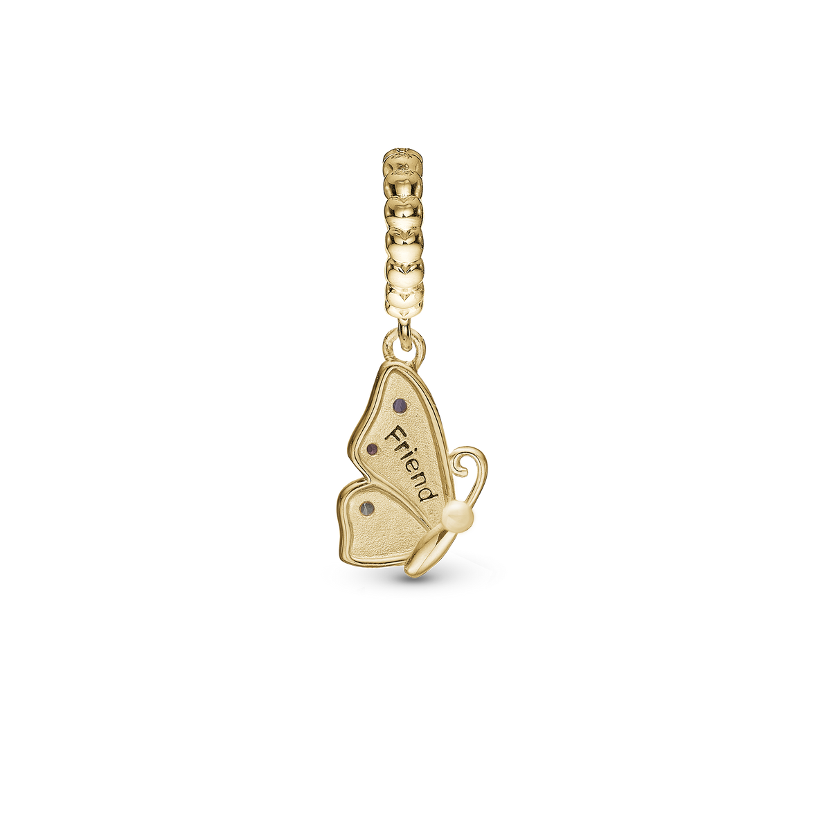 Christina Butterfly Friend hænger-charm 4 mm i forgyldt sølv – model 623-G291 – billede 2