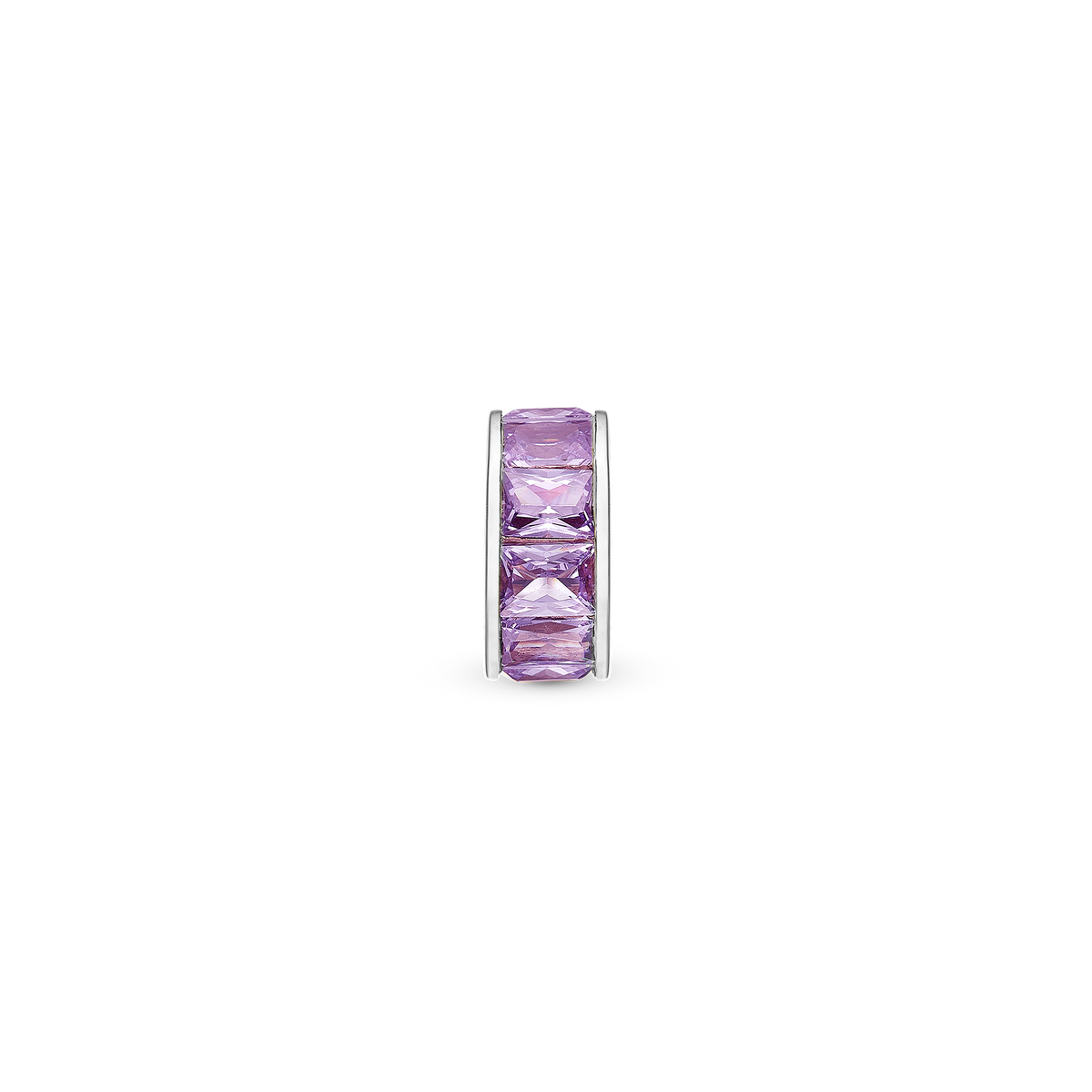 Christina Lavender Baguette charm 4 mm i sølv – model 623-S303LAVENDER