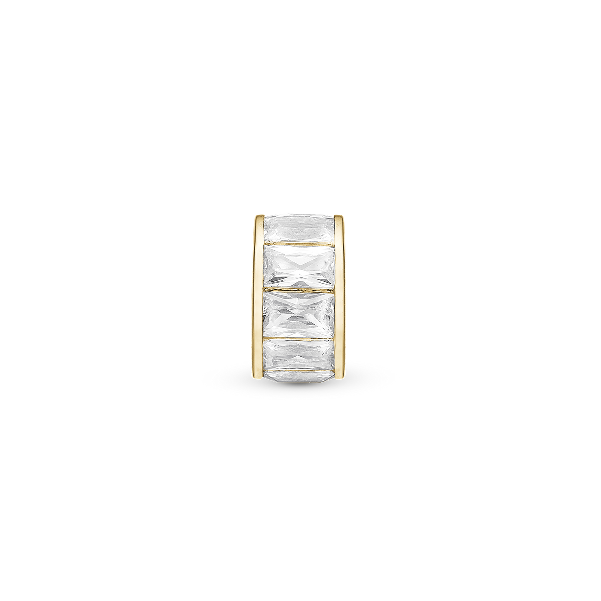 Christina White Baguette charm i forgyldt sølv – model 630-G247WHITE