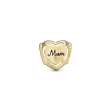 Christina Jewelry - Charm, forgyldt til læderarmbånd 6 mm "MUM I love You" - Model: 630-G254Mum