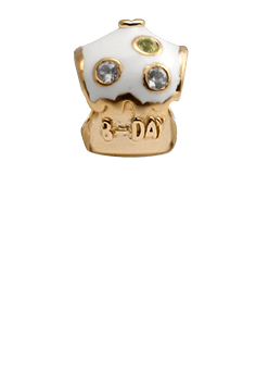 Køb Christina jewelry & watches - B-day Cake, gold pl silver - Modelnr.: 630-G49 hos Guldsmed Smeds